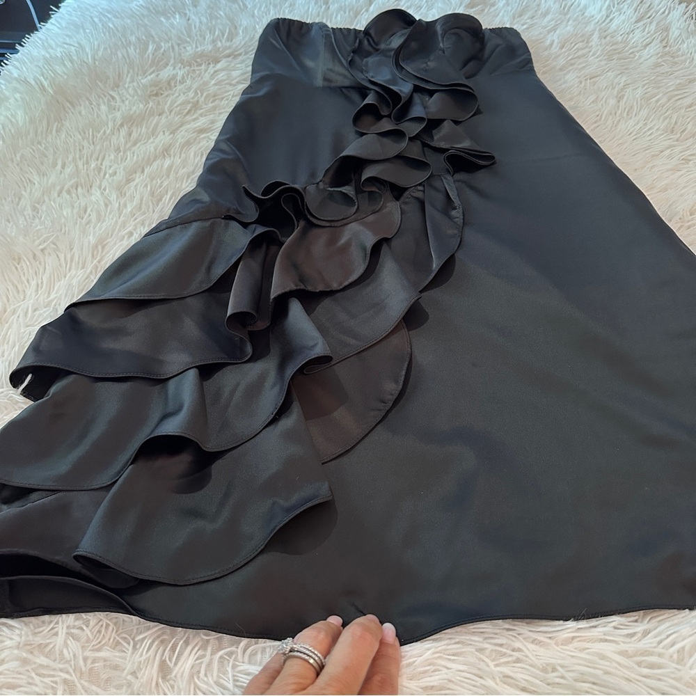 The Limited Event Black Strapless Ruffle Cocktail Dress Women’s 2 – Formal LBD - Picture 9 of 16